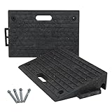 Bordsteinrampe für 10 cm Ausgleich aus Robustem Gummi - Rampe für Rollstuhl, Türschwelle, Auto,...