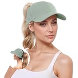 YAMEE Damen Baseballkappe Sommer, Mesh Atmungsaktive, Pferdeschwanz-Loch, Schnelltrocknend,...