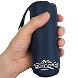 Outdoro Hüttenschlafsack, Ultra-Leichter Reise-Schlafsack, nur 230 g aus Mikrofaser, dünn & klein,...