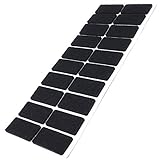 Adsamm® / 20 x Selbstklebende Filzgleiter/Schwarz / 20x40 mm/Rechteckig/Möbelgleiter aus Filz mit...