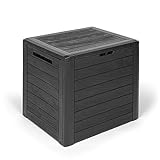 Kreher Kompakte Kissenbox/Aufbewahrungsbox in Anthrazit mit 140 Liter Volumen. Robust, abwaschbar...