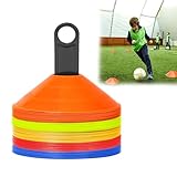 Suusolny 50 PCS Markierungshütchen Fussball Hütchen Set Markierungsteller Trainingshilfe für...