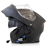 Bluetooth Motorradhelm Motorrad Klapphelm Modularer Helm Mit Doppelvisier Flip Vollvisierhelm...