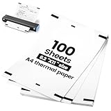 100 Blatt A4 Thermopapier A4, Thermodrucker Papier, schnelltrocknendes Thermal Paper für den...