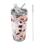 JESUSHAIN Wizard Thermobecher 590ml – Magischer Isolierbecher mit Fantasie-Motiv, Edelstahl...
