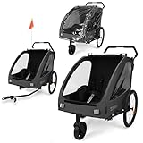 509 Trailer II, Multi Use Bicycle Trailer for Kids from 6m Up, for Pet, for Cargo, Convertible to...