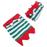 DIYEAH 2 Stück Pferdebeinschoner Gestreift Atmungsaktive Gamaschen mit Stehüberzug Breiter Schutz...