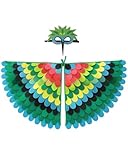Jackolume Vogelflügel-Kostüm, Schal für Kinder, Kolibri-Kostüm mit Vogelmaske, buntes...