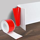 Sockelleiste Selbstklebend, 10cm x 3 Meter PVC Weichsockelleiste, Flexible Sockelleiste Zierleiste...