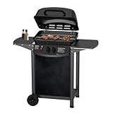 Topwish Gasgrill 2 Brenner, Klein für Balkon, Outdoor Grillwagen Mit Druckminderer und Gasschlauch,...