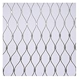 JQGADL Flexibles Seil Gewebtes Zaunnetz, 304 Edelstahl-Seilnetz Maschendrahtzaun, Masche 15cm...