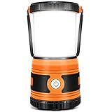 OBVHNUA LED Campinglampe Superhelle 1500 Lumen Camping Laterne mit 4 Lichtmodi Dimmbar IP44...