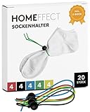NEU: Homeffect Sockenhalter - Die verbesserten Sockenklammern für Waschmaschine und Trockner -...