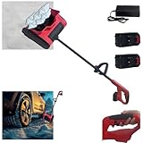 Hooha Elektrische Schneeschaufel mit Zusatzhandgriff 15cm Arbeitshöhe & 32cm Arbeitsbreite & 15cm...