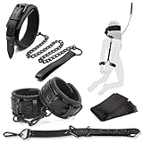 5 in 1 Bondage Fesseln Sex Set, BDSM Toys mit Halsband Handschellen Sex Bett, Augenbinde, Bondageset...