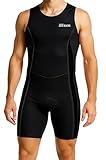 Wixen Herren Triathlon Anzug - Gepolsterter Einteiler, Ärmelloser Trisuit mit Reißverschluss...