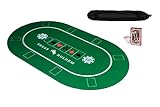 KrockaZone. XXL Profi Pokermatte 100 x 60cm + Tragetasche & Karten Set - Unterlage Pokertisch, Poker...