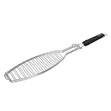 SANTOS XL Fischbräter 61,5cm - Edelstahl Fisch-Grillkorb - Fischhalter mit Hitzeschutzgriff - für...