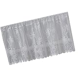 XuQiZZpp Stilvoller Polyester-Kaffee-Vorhang mit zartem Spitzenmuster, passend für die meisten...