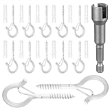 20 Stück Wandhaken zum Schrauben, Schraubhaken Hakenschrauben Einschraubhaken Set, Deckenhaken,...