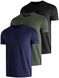 UEEKO UV Schutz Tshirt Herren 3 Pack UPF Sonnenschutz Functional Schwimmen T-Shirts Rash Guard...