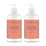 SheaMoisture Curl & Shine Conditioner für dickes, lockiges Haar Kokosnuss & Hibiskus ohne Silikone...