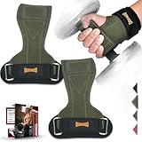 AOTWAN Zughilfen Krafttraining, Zughilfen aus Doppellagigem Rindsleder, Lifting Straps für...