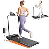 Walking Pad mit 9% Steigung, Laufband Klappbar mit Sicherheitsgriff, One-Touch-HIIT-Modus, Gehen,...