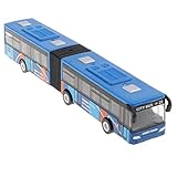 Fenteer 1:64 Legierung Reibungsgetriebenes Gelenkbus Zurückziehen Spielzeugauto Bus Spielzeug,...