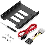 deleyCON Einbaurahmen für 2,5' Festplatten SSD's auf 3,5' Adapter Wechselrahmen Mounting Frame...