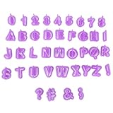 ANKROYU Alphabet Number Cookies Cutter Form 40 Stück DIY Kekse Backen Dekorations werkzeug mit...