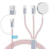 Ladekabel für Apple Watch und iphone Ladegerät - 3 in 2 Charging Kabel Ladestation für iWatch...