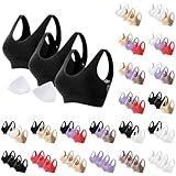Generisch Sport BH 3PC Sport BH Damen Starker Halt Ohne Bügel Komfort Heben Push Up Bralette...