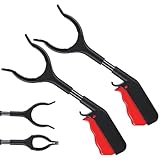 Mabor 2 Stück Tragbarer Müllzangen Greifhilfe Kurz Greifzangen 360° Drehbarer Greifer zum...