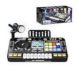DJ Mischpult DJ Pult Für Kinder,Mit Lichteffekten&Mikrofon,USB-Aufladung,Musik-Mixer,Licht Und...