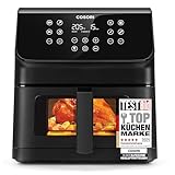 COSORI Airfryer, Heißluftfritteuse 6,2L mit Sichtfenster und Shake Reminder, 12-in-1...