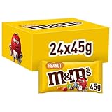 M&M's Peanut, Schokoladen Großpackung als Halloween Schokolade, 24 x 45g, Erdnussgeschmack...