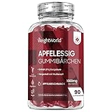 Apfelessig Gummibärchen 1000mg - Hergestellt mit Muttersaft - 90 Apfel Essig Gummies mit...