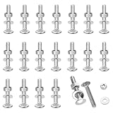 20 Stück Schlossschrauben, M5x40 Schlossschrauben Set mit Muttern und Unterlegscheiben...