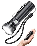 Maxesla Taschenlampen LED Taschenlampe Aufladbar, 6 Modi, 100m Reichweite, Mini Taschenlampe Klein...