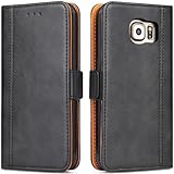 Bozon Galaxy S6 Hülle, Leder Tasche Handyhülle Flip Wallet Schutzhülle für Samsung Galaxy S6 mit...