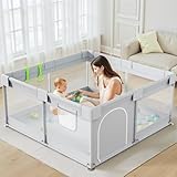 Julrrimg Laufstall Baby 120x120 cm - Laufgitter für Babies und Kleinkind, Baby Playpen,...