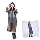 SAFIGLE Kapuzenponcho Für Erwachsene Halbtransparente Wasserdichte Regenjacke Leichter Faltbarer...