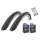 2er Set Schwalbe Fahrradreifen Land Cruiser 28 Zoll (42-622) auswählbar mit Schläuchen + 3 Metall...