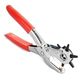 Lochzange für Leder, Revolverlochzange Gürtellochzange, Professioneller Ledergürtel-Lochstanzer,...