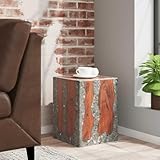 Owoxanthellate Hocker Massivholz mit Harz 30x30x40 cm Mehrfarbig Handgefertigt aus Teak & robustem...