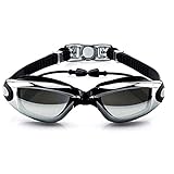 Schwimmbrille, Schwimmbrille mit Anti Nebel UV-Schutz, mit Nase Clip, Ohr Stecker, Crystal Clear...