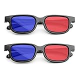 MingZhuInC 3D-Brille, 2 Stücke 3D Brille Rot Blau, Rot Blau Brille Für Filme Oder Pc-Spiele (Rot,...