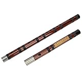 HETHLIF Bambusflöte, Flöteninstrument Getrocknetes Bitteres Bambusmaterial, Eingraviert mit...