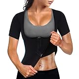 Bingrong Damen Sauna Effekt Anzug Fitness Waist Taille Waist Trainer Neopren Shirt Top für Workout...